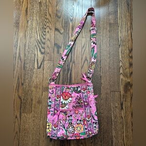 Disney Vera Bradley Pink Floral Crossbody Bag